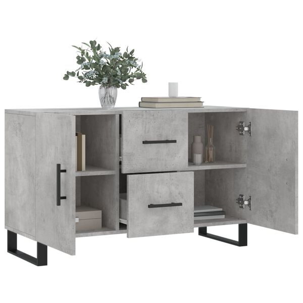 vidaXL Sideboard Concrete Grey 100x36x60 cm Engineered Wood