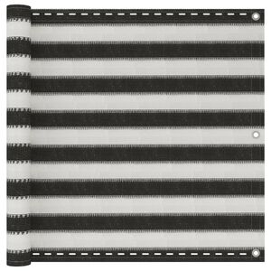 vidaXL Balcony Screen HDPE 90x500 cm Anthracite and White
