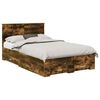vidaXL Bed Frame with Drawer Smoked Oak 120 x 200 cm Engineered Wood