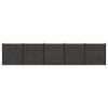 vidaXL Fence Panel 5 pcs WPC and Aluminium Black
