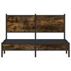 vidaXL Metal Bed Frame without Mattress Smoked Oak 150x200 cm King Size