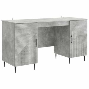 vidaXL Desk Concrete Grey 142.5 x 50 x 75 cm Engineered Wood