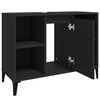vidaXL Sink Cabinet Black 80x33x60 cm Engineered Wood