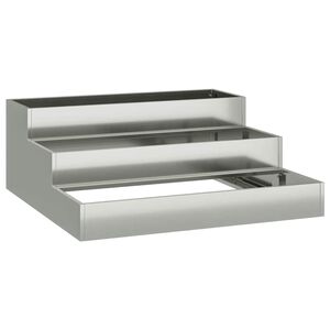 vidaXL Garden Planter Silver 90 x 90 x 35 cm Galvanised Steel