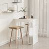 vidaXL Bar Table with Shelf White 102x50x103.5 cm Engineered Wood