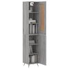 vidaXL Highboard Grey Sonoma 34.5x34x180 cm Engineered Wood