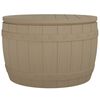 vidaXL 3-in-1 Garden Storage Box Light Brown Polypropylene