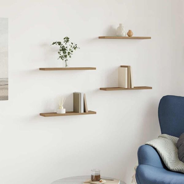 vidaXL Wall Shelves 4 pcs Artisan Oak 40x10x1.5 cm Engineered Wood