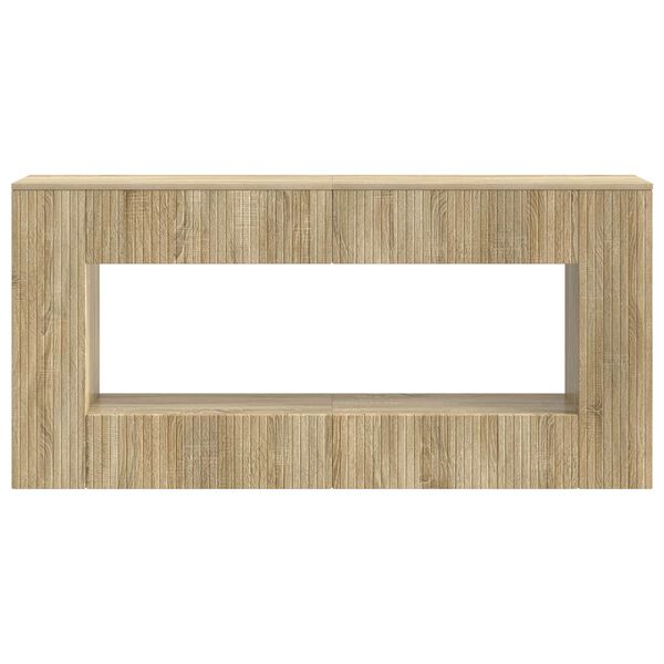 vidaXL Console Table Sonoma Oak 155 x 29 x 74 cm Engineered Wood