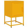 vidaXL Bedside Cabinets 2 pcs Mustard Yellow 36x39x60.5 cm Steel
