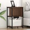 vidaXL Bedside Cabinet Brown Oak 38 x 31 x 61 cm Engineered Wood