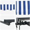 vidaXL Retractable Awning Blue and White 400 x 300 cm