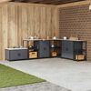 vidaXL Kitchen Storage with Shelf Anthracite 60 x 50 x 92 cm Steel