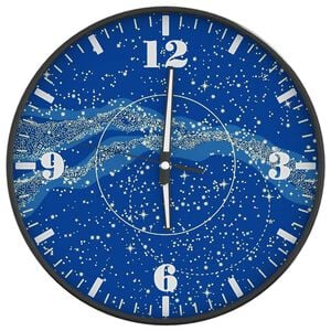 vidaXL Wall Clock with Luminous Scales and Pointers Blue &Oslash;30 cm