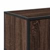 vidaXL TV Cabinet Brown Oak 120x35x41 cm Engineered Wood and Metal