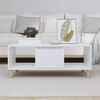 vidaXL Coffee Table High Gloss White 90x50x36,5 cm Engineered Wood