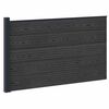vidaXL Fence Set 175 x 105 cm WPC and Aluminium Black