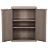 vidaXL Garden Storage Cabinet Brown 65x45x88 cm PP Wood Look