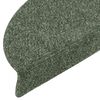 vidaXL Stair Mats Self-adhesive 30 pcs 56x17x3 cm Green Half Round
