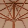 vidaXL Garden Parasol with Wooden Pole 300 cm Taupe