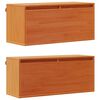 vidaXL Wall Cabinet 2 pcs Wax Brown 80 x 30 x 35 cm Solid Pine Wood