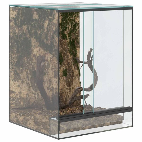 vidaXL Reptile and Amphibian Habitats White 30 x 30 x 40 cm Glass