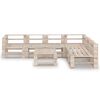 vidaXL 7 Piece Garden Pallet Lounge Set Pinewood