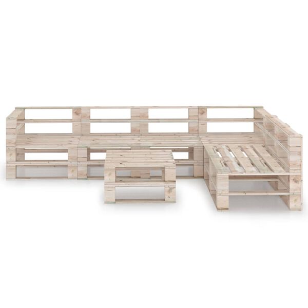 vidaXL 7 Piece Garden Pallet Lounge Set Pinewood