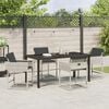 vidaXL Garden Dining Set 5 pcs Light Grey Poly Rattan