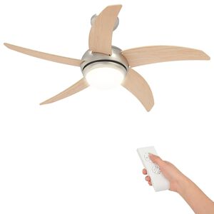 vidaXL Ceiling Fan with Light and Remote Control &Oslash; 110 cm Sonoma