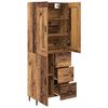 vidaXL Highboard with Drawer 2 pcs Old Wood Engineered Wood