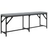 vidaXL Dining Bench Light Grey 124x32x45 cm Steel and Fabric