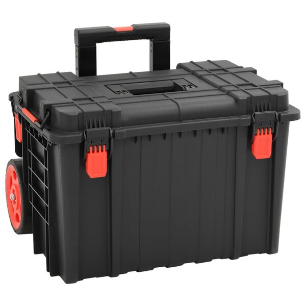 vidaXL Portable Flight Case Black 56.5x45.5x48 cm PP