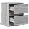 vidaXL Bedside Cabinets with LED Lights 2 pcs Grey Sonoma Engineered Wood