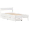 vidaXL Bed Frame without Mattress White 100x200 cm Solid Wood Pine