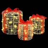 vidaXL Gift Box Decoration 3 pcs Warm white 20 x 20 x 21 cm Acrylic