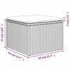 vidaXL Garden Stool Grey 55 x 55 x 37cm Poly Rattan