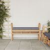 vidaXL Garden Bench with Cushion Brown 110 x 38 x 65cm Bamboo