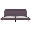 vidaXL Bed Frame with LED without Mattress Taupe Fabric 150x200 cm King Size