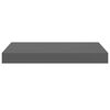vidaXL Floating Wall Shelves 2 pcs High Gloss Grey 40x23x3.8 cm MDF