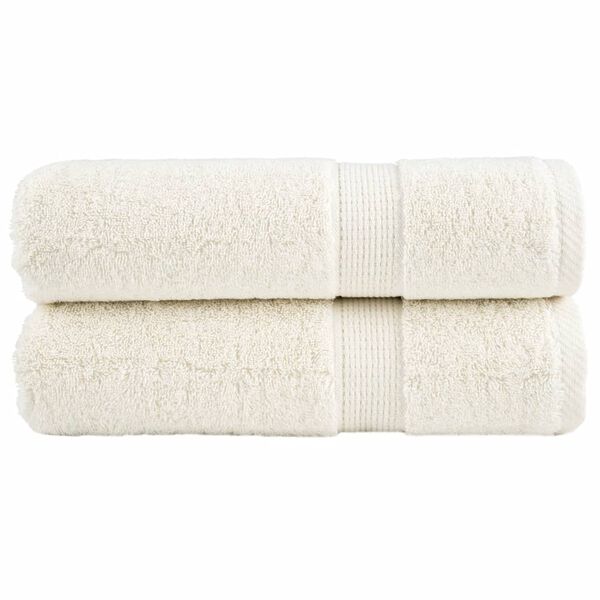 vidaXL Premium Hand Towels SOLUND 2 pcs Cream 50x100 cm 600 gsm
