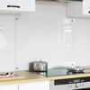vidaXL Kitchen Backsplash Transparent 80 x 60 cm Tempered Glass