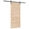 vidaXL Sliding Door Natural 100 x 208 cm Solid Pine Wood