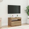 vidaXL TV Cabinet with LED Lights Artisan Oak 60x35x40 cm Engineered Wood