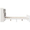 vidaXL Bookcase Bed without Mattress White 135x190 cm Double Solid Wood Pine