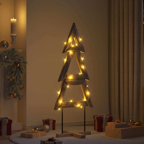 vidaXL Christmas Tree with Stand Brown 149.5 cm Solid teak wood