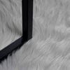 vidaXL Faux Sheepskin Rug Tafalla Grey 160 x 160 cm Polyester