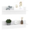 vidaXL Wall Shelf 2 pcs White 60x11.5x18 cm Engineered Wood