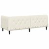 vidaXL Corner Bed Frame with Headboard Cream 80 x 200 cm Velvet
