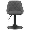 vidaXL Swivel Dining Chairs 2 pcs Dark Grey Velvet
